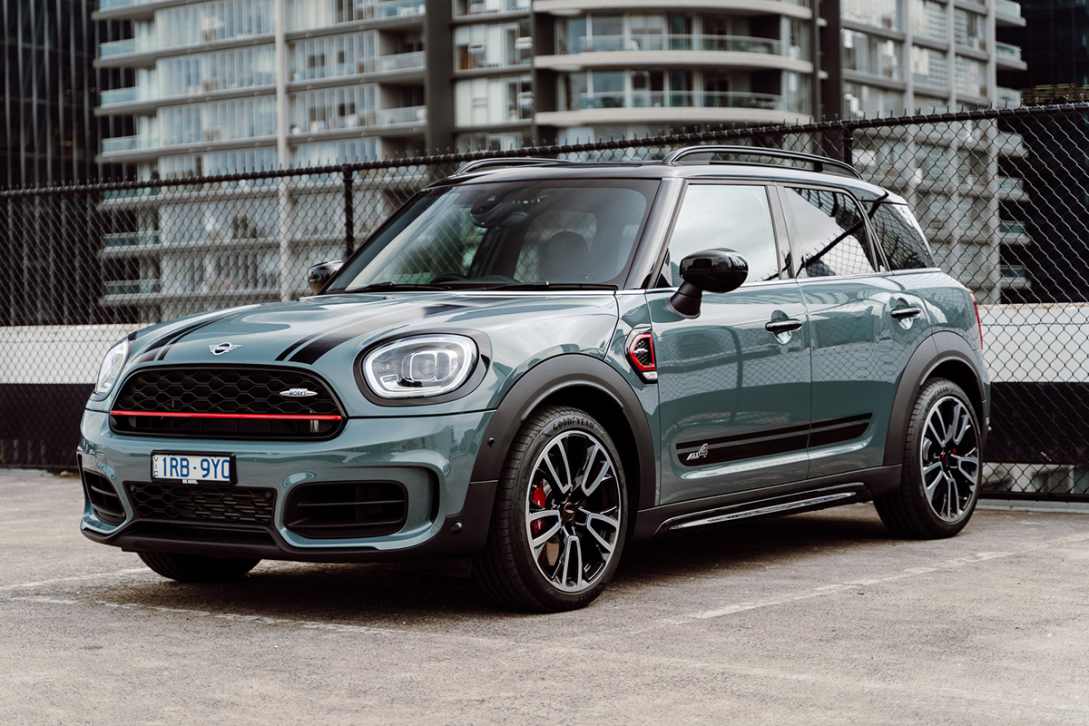 Changes to the MY21 JCW Countryman include a new grille, bumpers, wheels and Union Jack tail-lights.