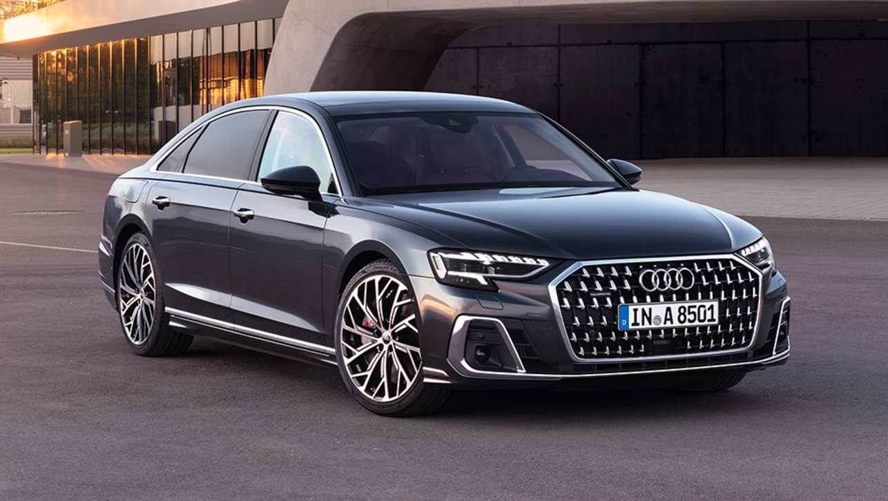 The fourth-generation A8’s facelift is headlined by an expansive new grille.