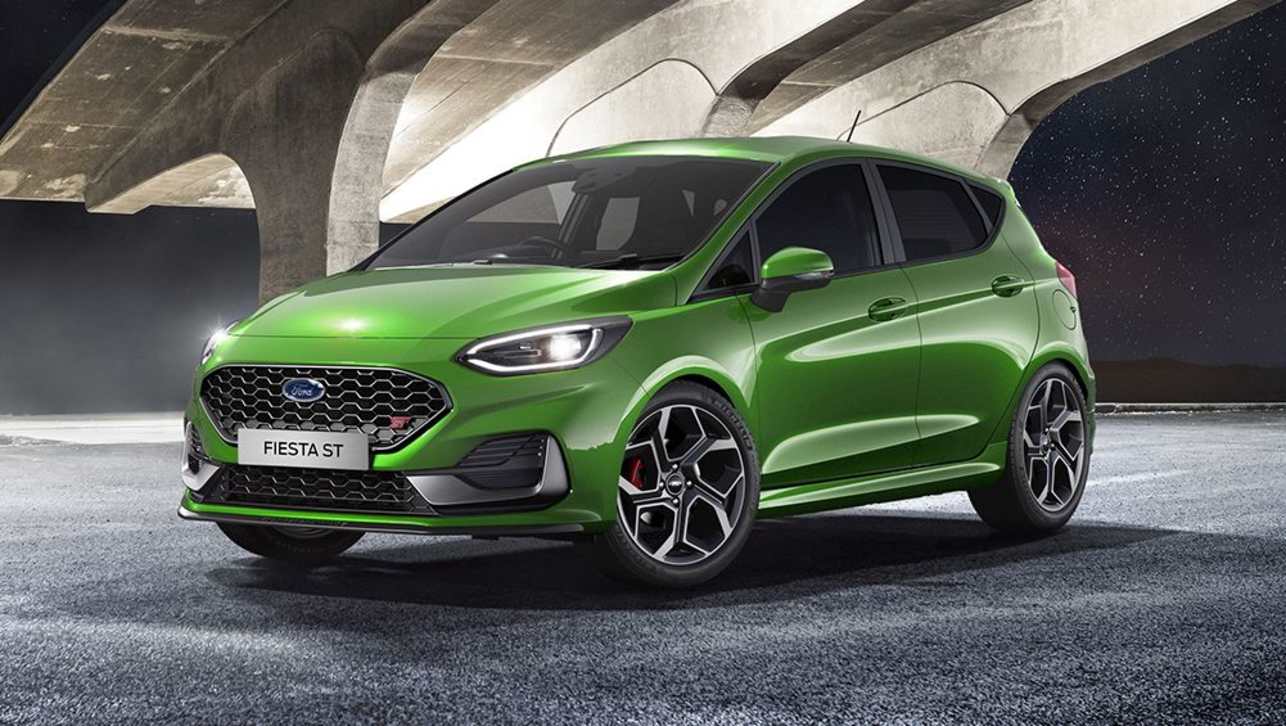 The facelifted Fiesta ST is easy to pick out of a line-up thanks to its new front fascia.