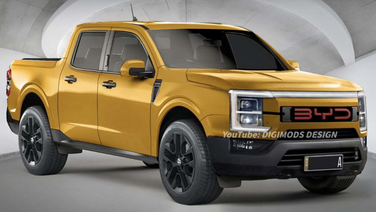 New BYD ute details have been revealed by the brand&#039;s Australian importer. (Image credit: Digimods design)