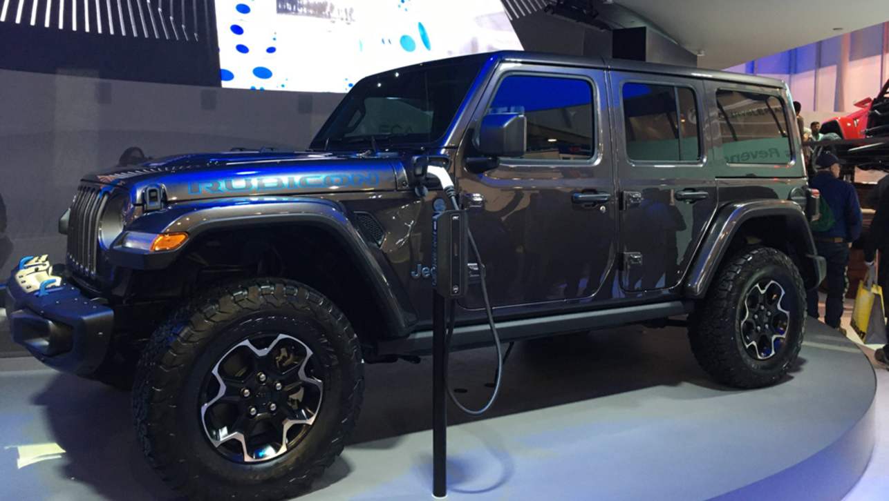 Jeep has debuted the plug-in version of the Wrangler SUV at the Consumer Electronics Show (CES). Image credit: Jeep-Noob.