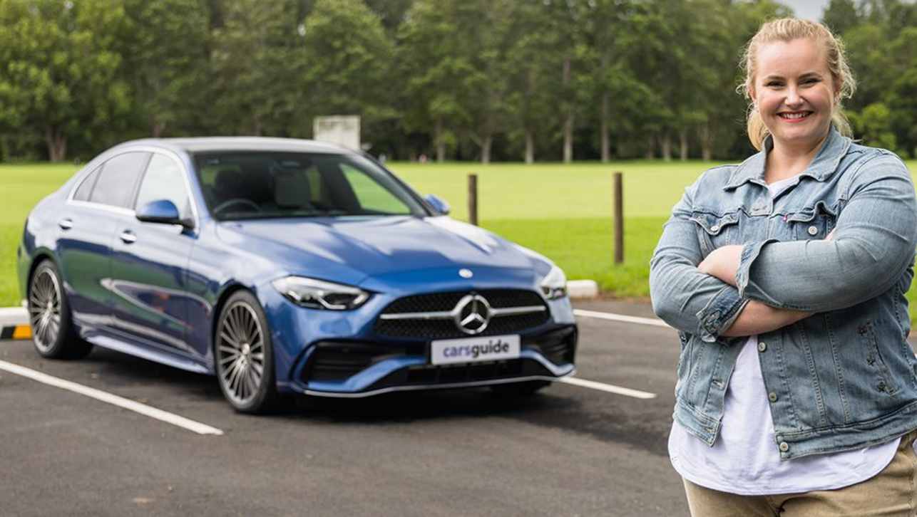The new Mercedes-Benz C200 is a sedan that combines family features in a sporty package. (image: Glen Sullivan)
