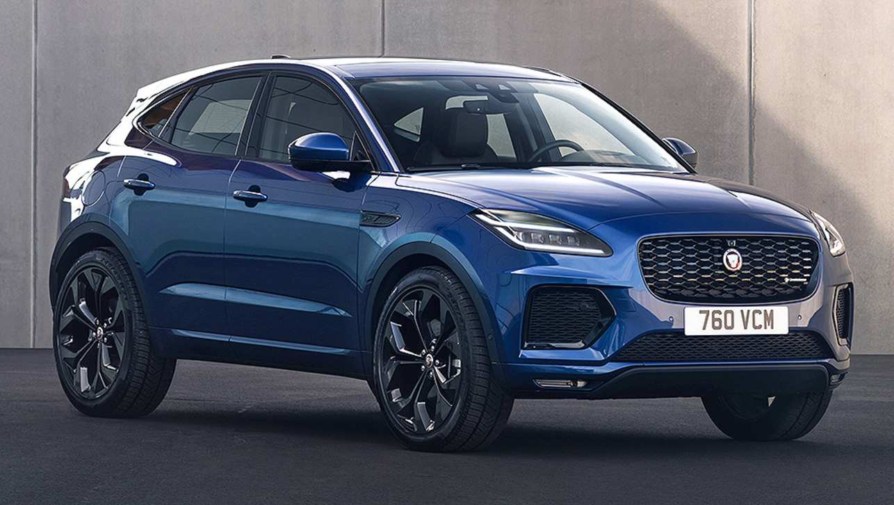 The range-topping E-Pace 300 Sport uses a mild-hybrid system to deliver 221kW/400Nm.