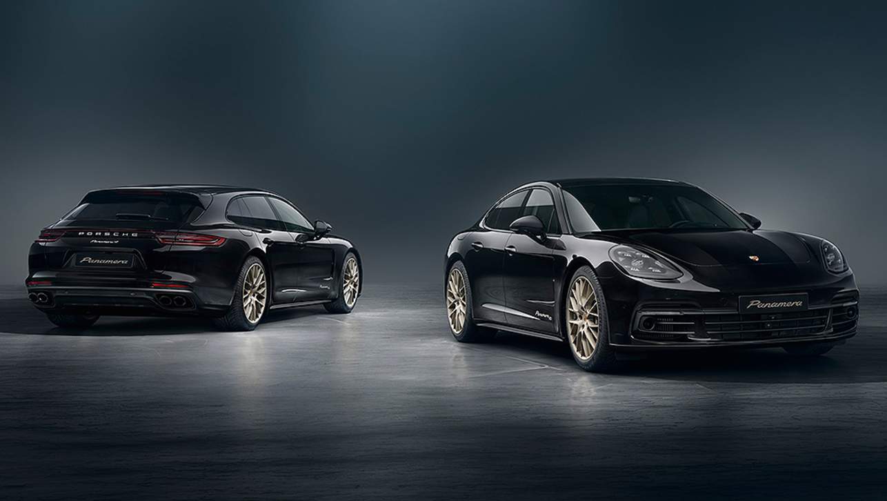 The Panamera 10 Years Edition dons exclusive White Gold Metallic highlights.
