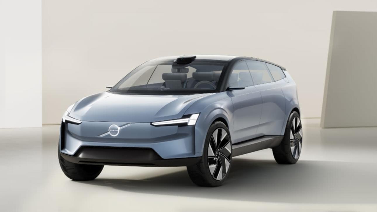 The unnamed electric crossover is expected to take design cues from the Volvo Concept Recharge.