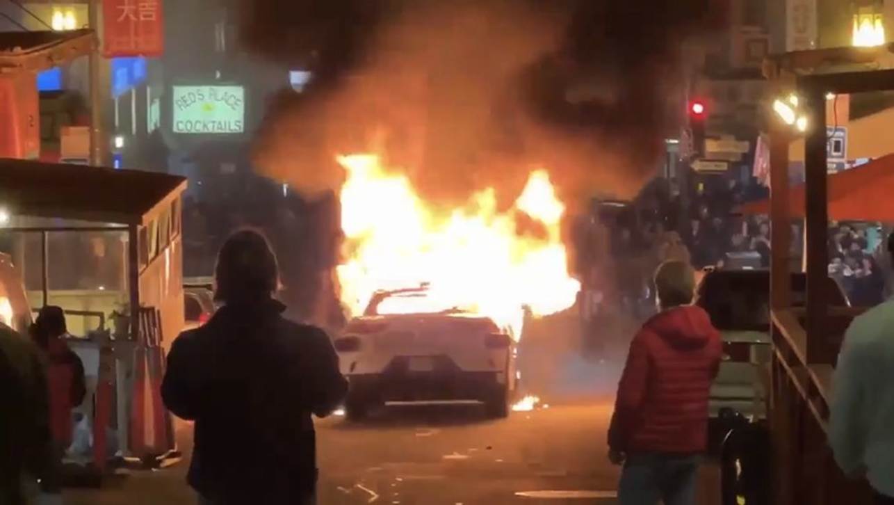In San Francisco in February this year a crowd surrounded a Waymo self driving taxi and set it on fire.