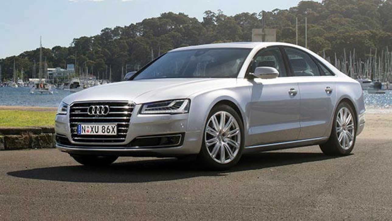 Sharp edged frontal styling is a big feature of the just revised Audi A8 and S8.