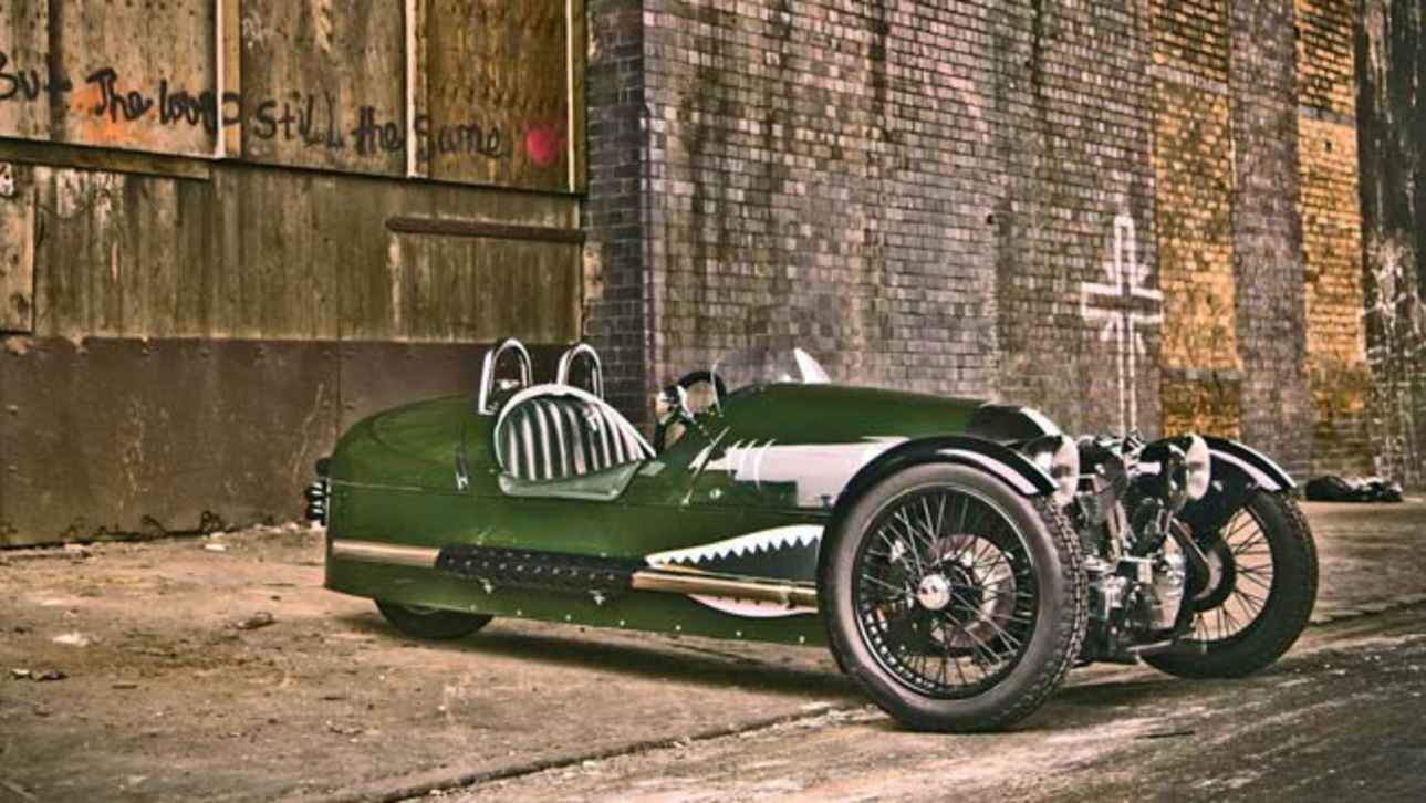 The three-wheeler is a bare-boned revival of the original Morgan from the 1920s.