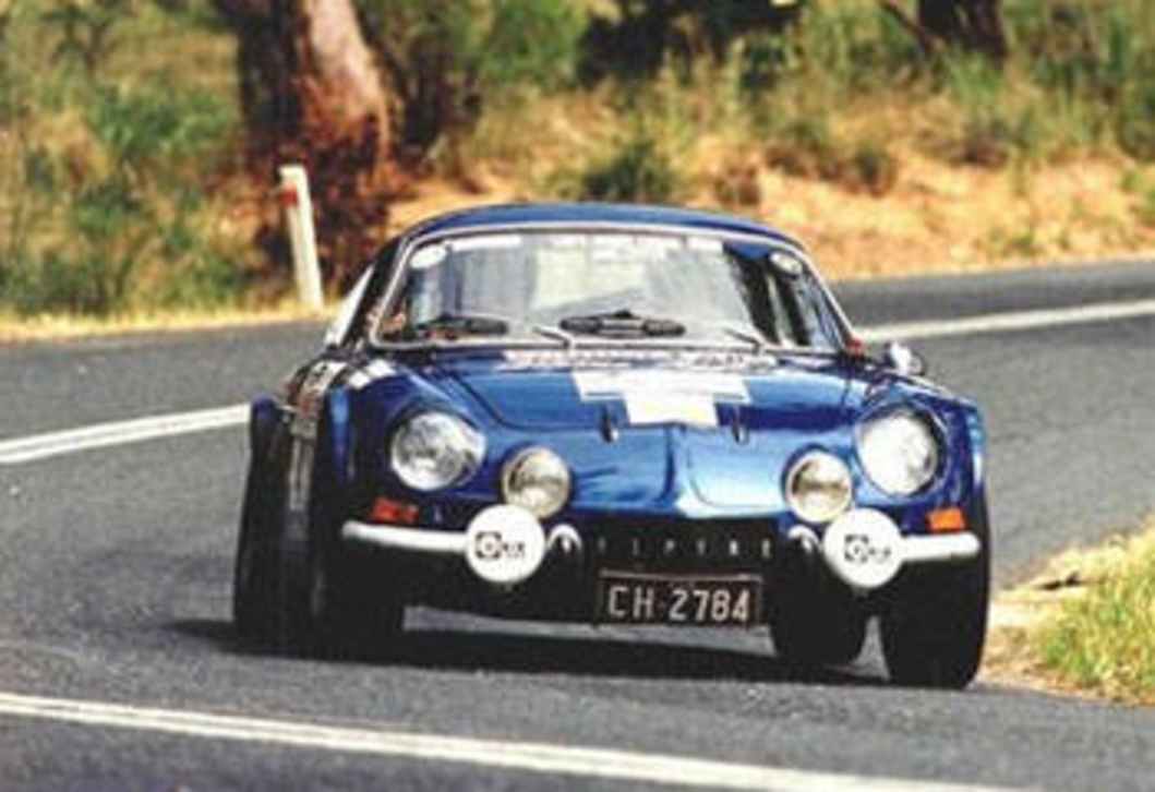 John Hardy&#039;s Renault Alpine A110 being driven at Classic Adelaide by Bob Watson.
