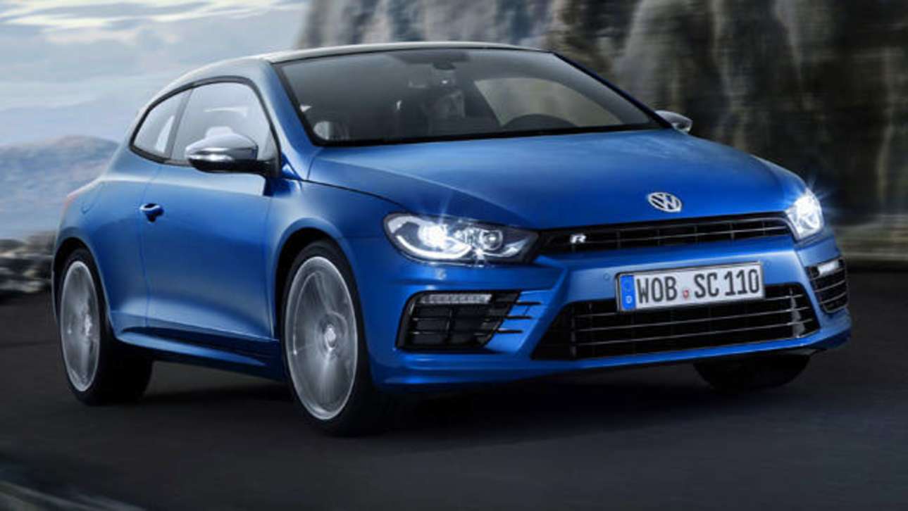 Range-topping Scirocco R has a distinct look, with individual bumpers and alloy wheels.