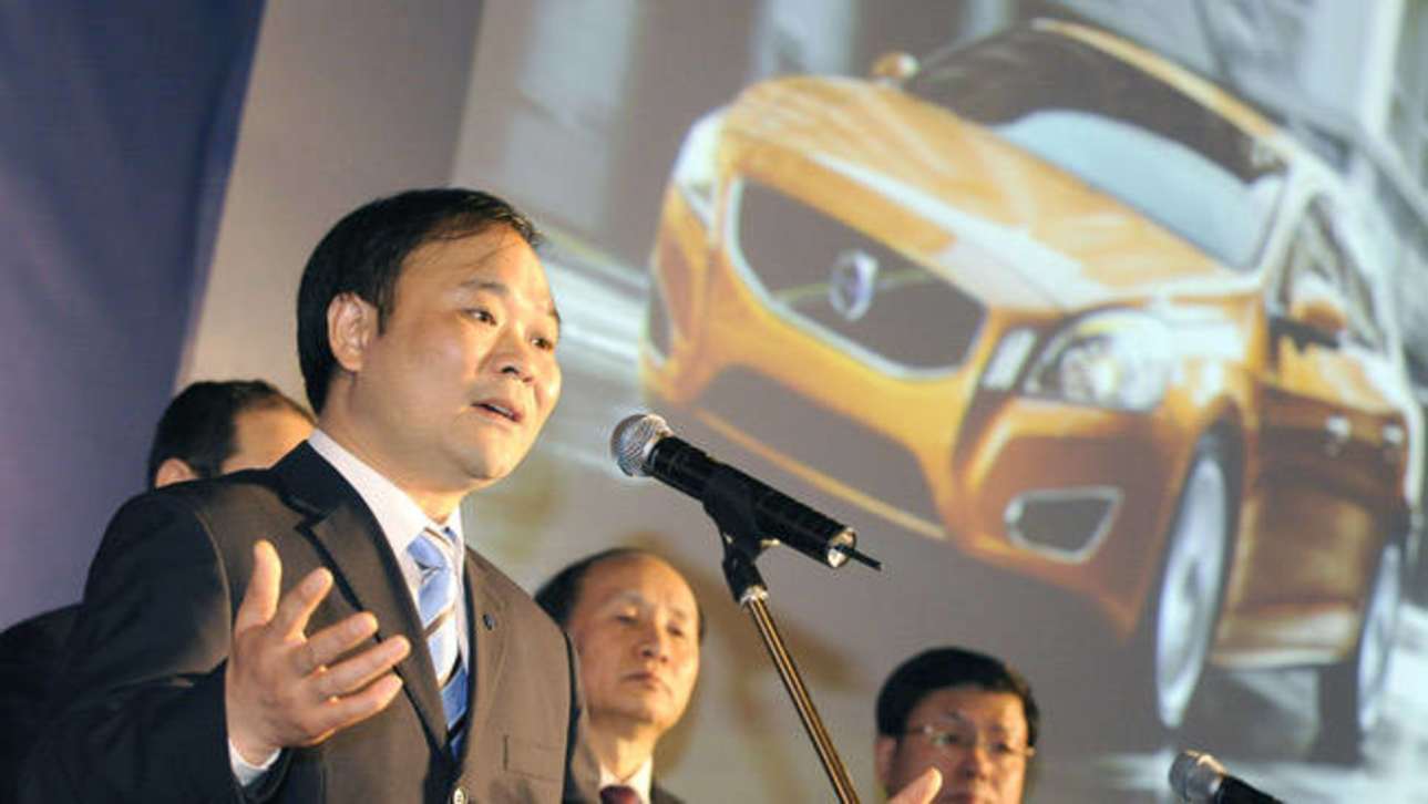 Volvo and Geely can share production lines and even share platforms. Photo: Geely chairman Li Shufu 