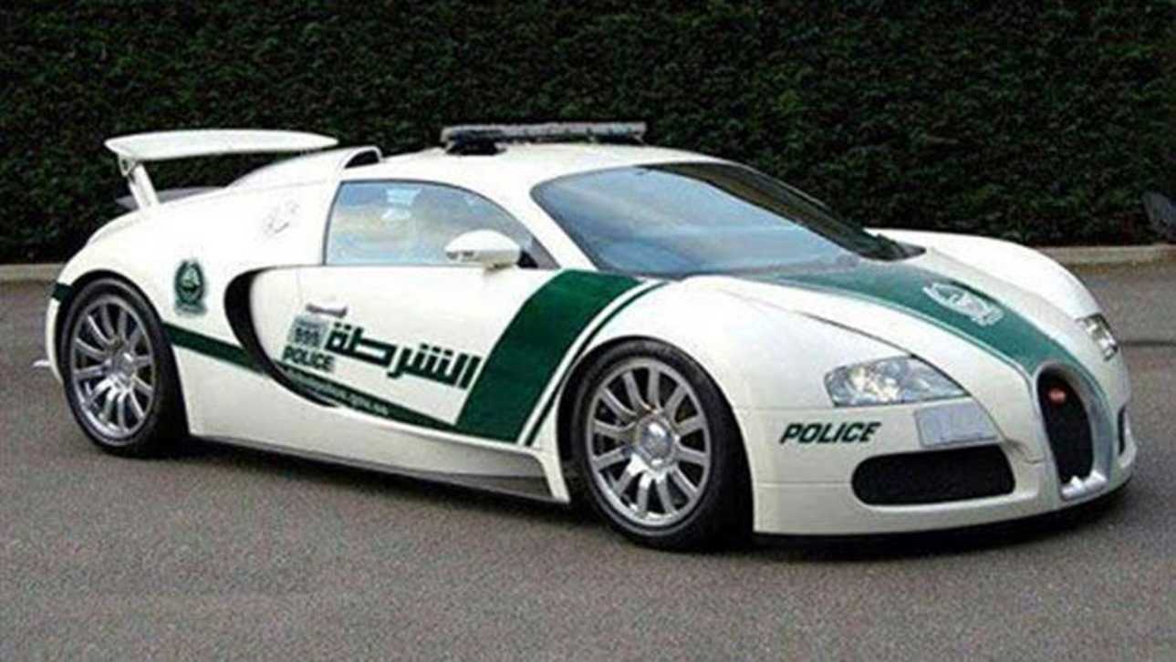 A Bugatti Veyron doing duty as part of the Dubai Police fleet.