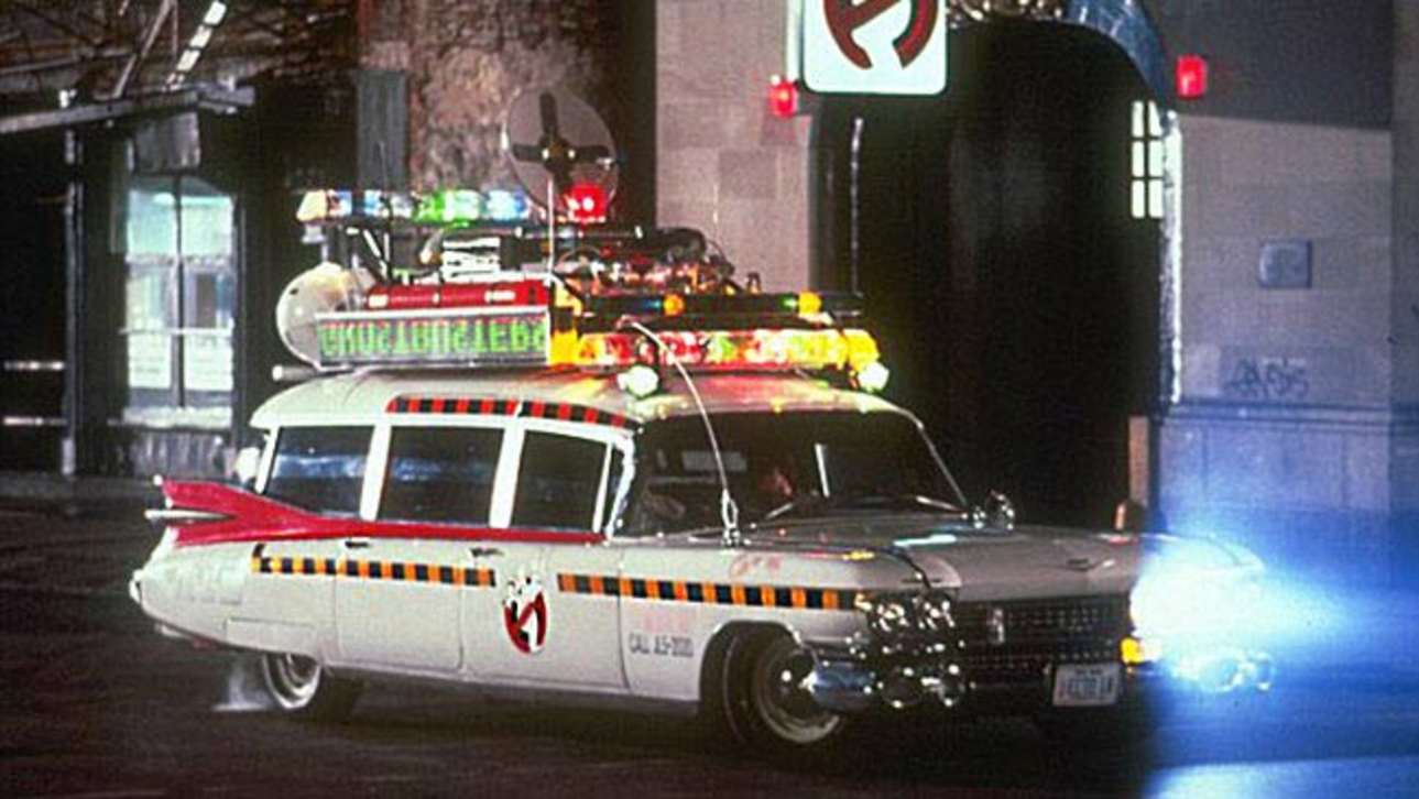 Ecto-1A in its prime during Ghostbusters II in 1989.