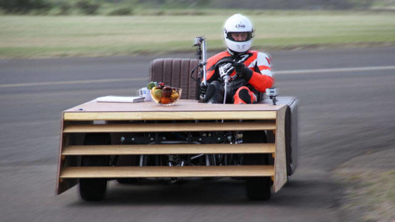 The world&#039;s fastest couch was driven to a record top speed of 163km/h