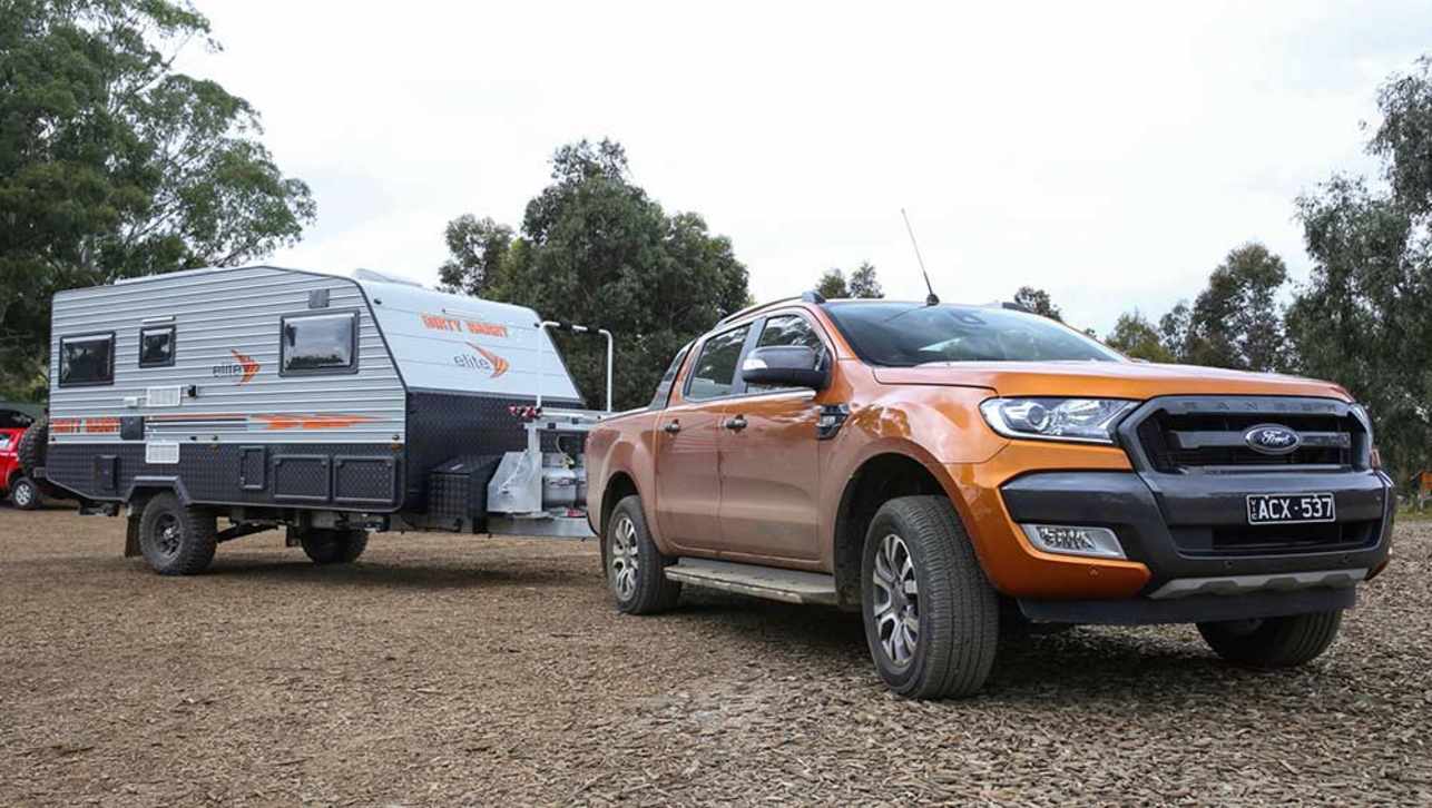 The Ranger is rated to tow up to 3500kg of braked trailer.