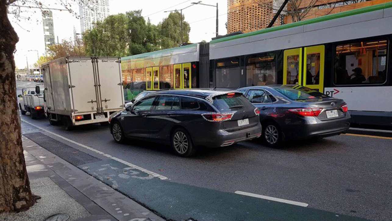Some light camouflage does little to hide the Holden Commodore in Melbourne. (Image credit: Derek Nelson)