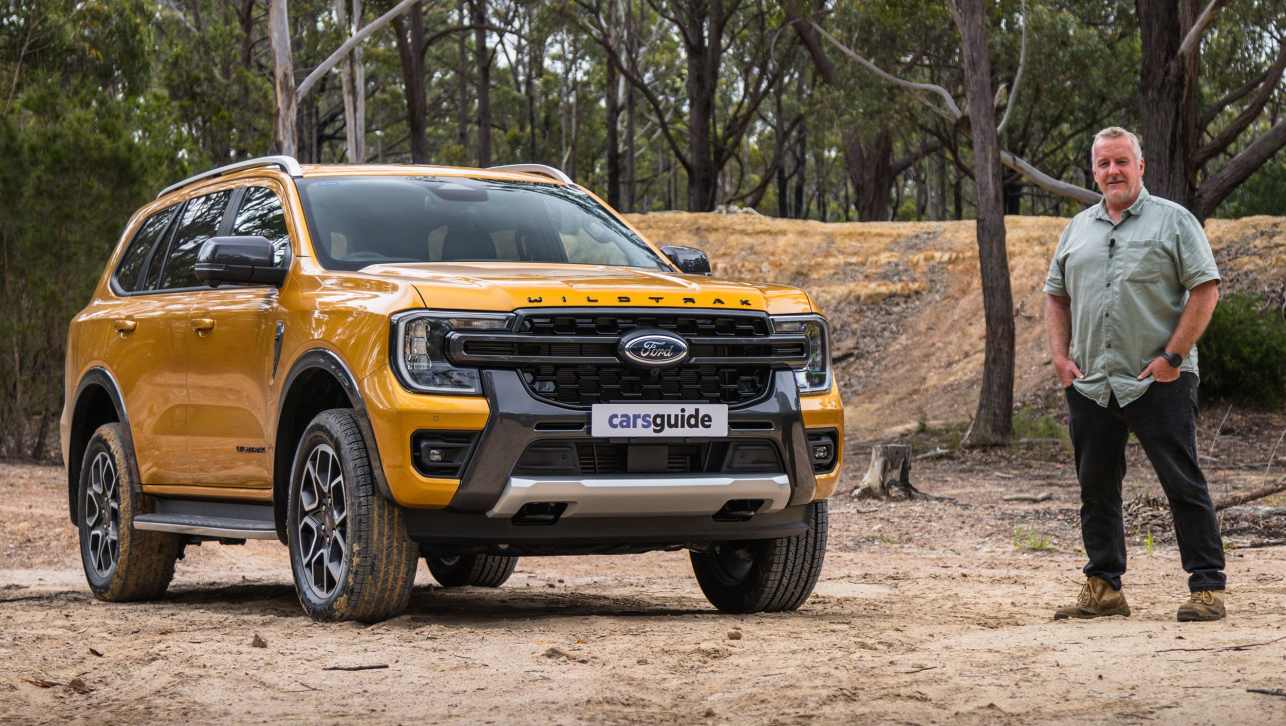 The Ford Everest Wildtrak is available in Luxe Yellow as seen here on our test vehicle. (Image: Glen Sullivan)