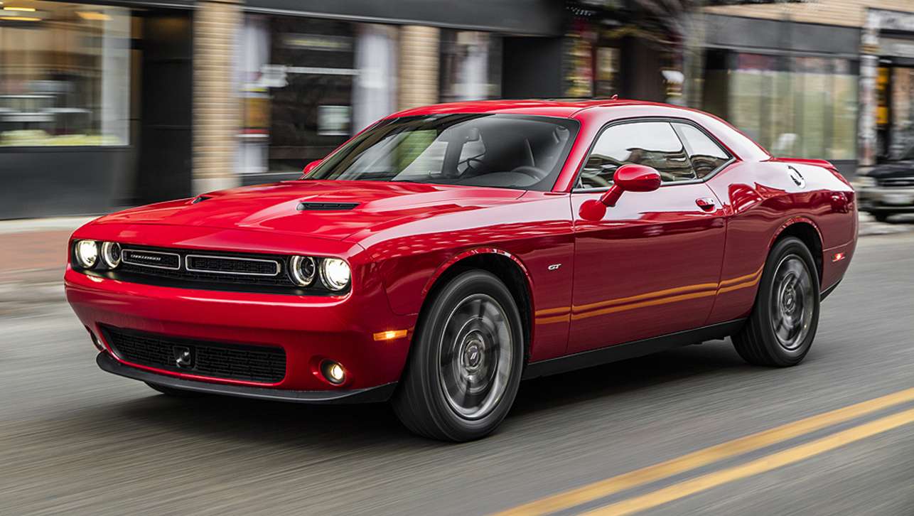 The Dodge Challenger outruns both the Ford Mustang and the Chevrolet Camaro thanks to its powerful 6.4-litre V8.