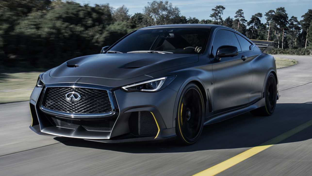 With electricity generated from acceleration and deceleration, the Infiniti Q60 Project Black S produces 418kW of power. 