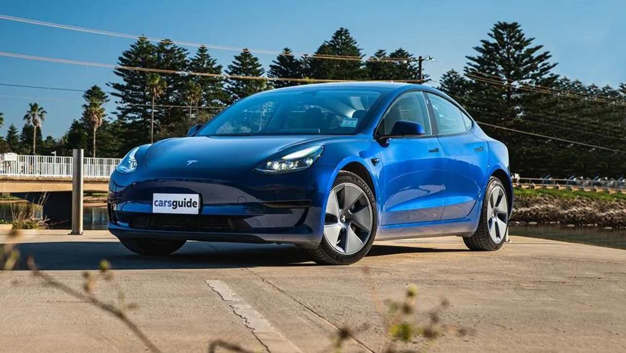 In 2022, the Tesla Model 3 outsold the Toyota Camry, formerly the car of choice for cabs and Ubers alike. (Image: Tom White)