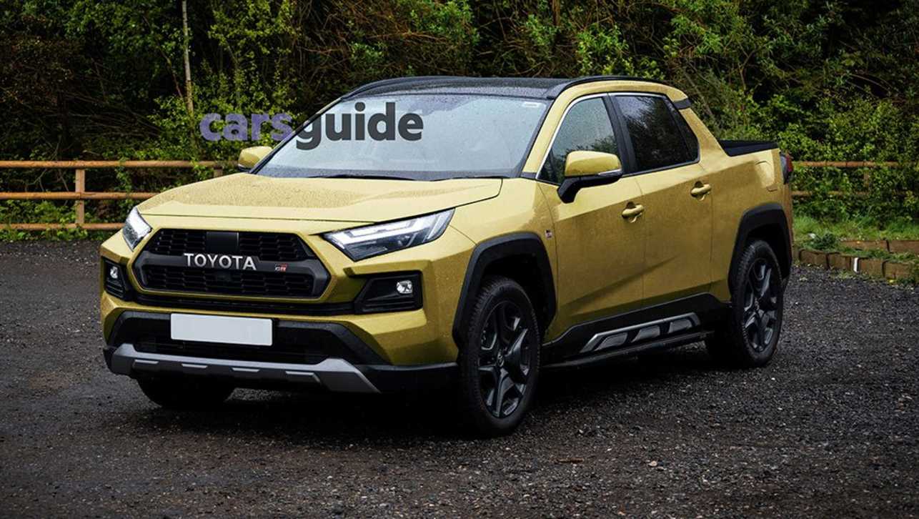 The Toyota RAV4 is rumoured to be the front runner in providing the basis for the expected sub-HiLux ute, due in about 2024.