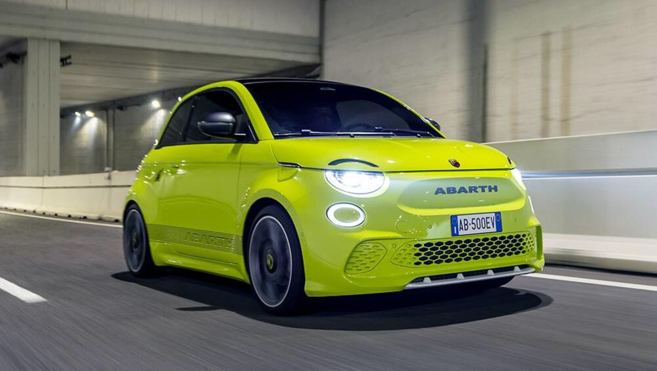 The Abarth 500e is due to hit local showrooms in late 2023.