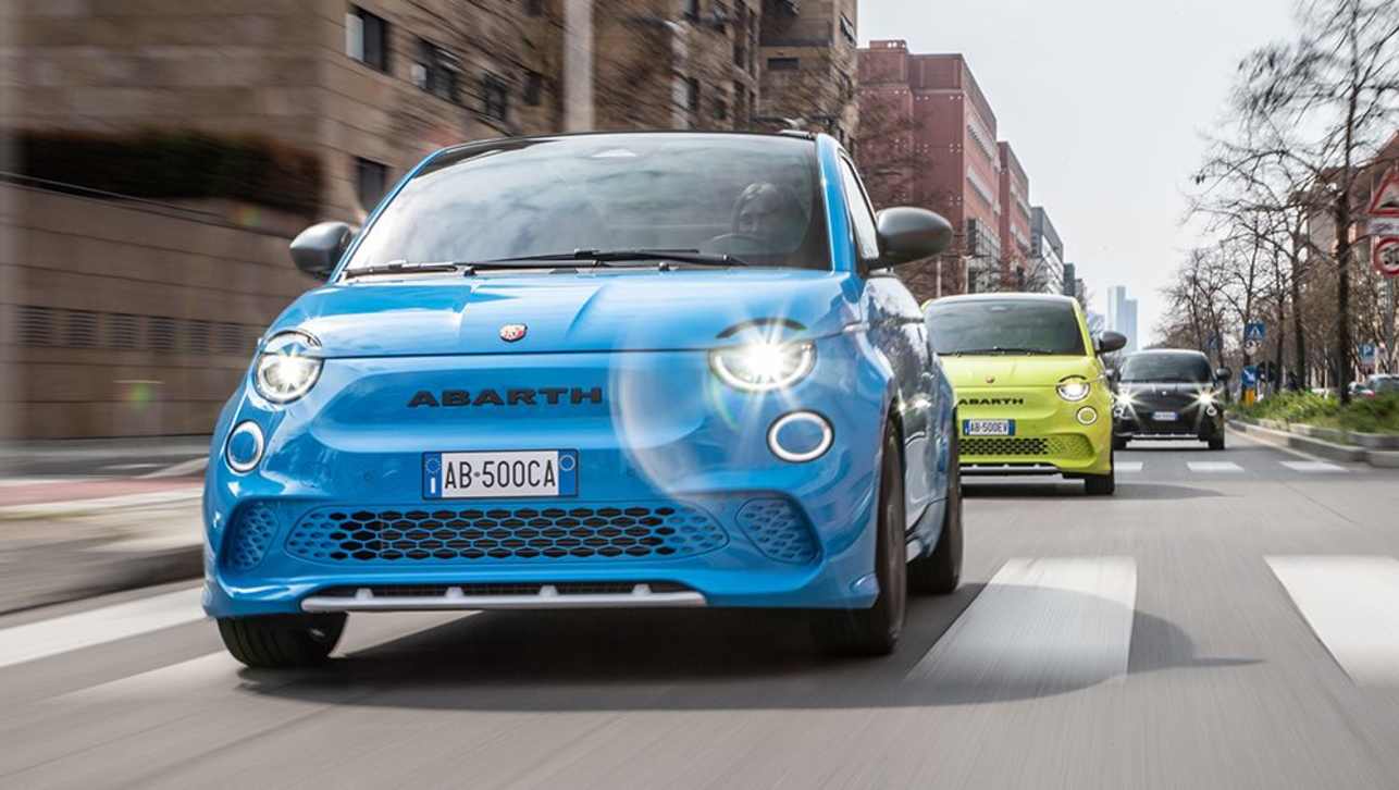 The Abarth 500e range all has the same powertrain, but the Turismo gains more style and comfort features.
