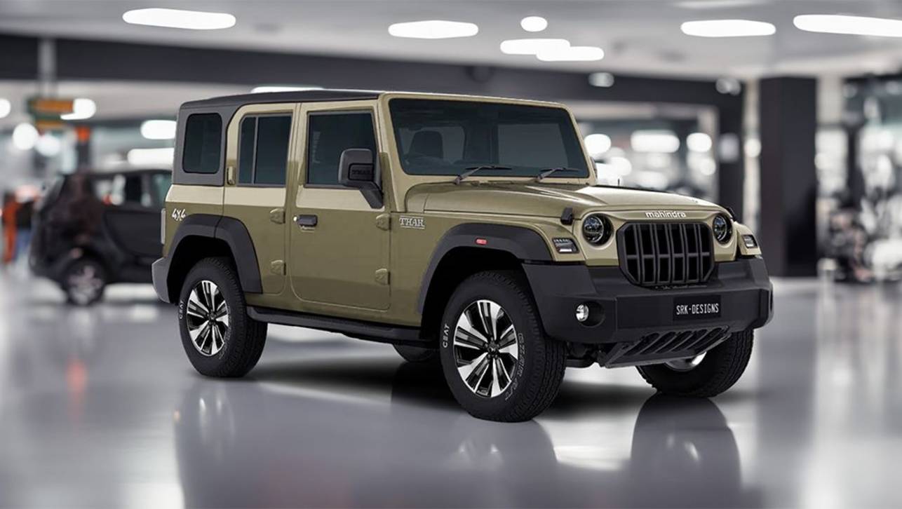The Mahindra Thar traces its history back to the same Willy’s Jeep as the current Wrangler does (Image: SRK Designs).