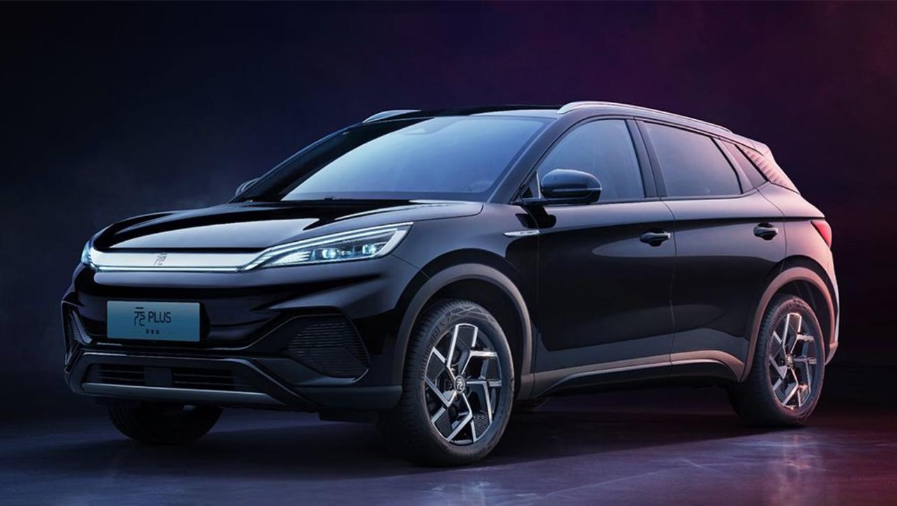In China the BYD Atto 3 has been given a new black colour scheme inside and out, along with new cabin tech.