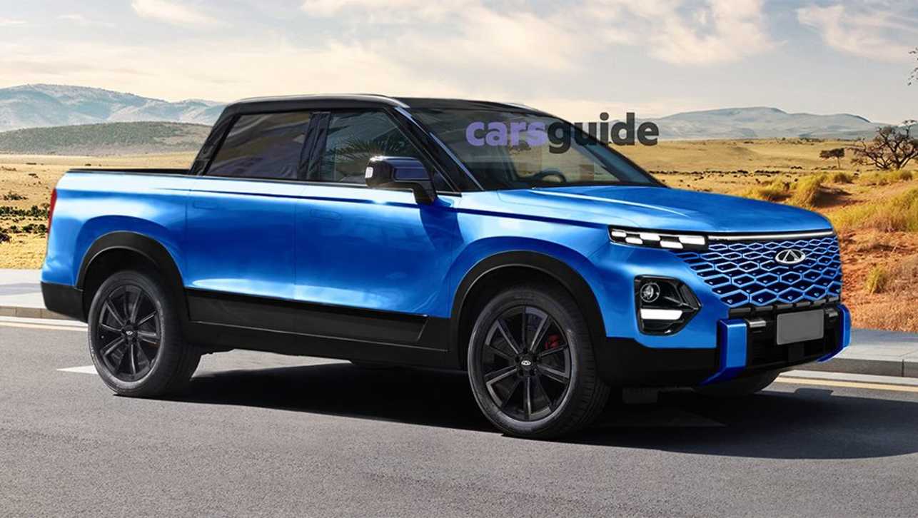 Chery’s current design language can be seen in this render of a possible future ute. (Image credit: Thanos Pappas)