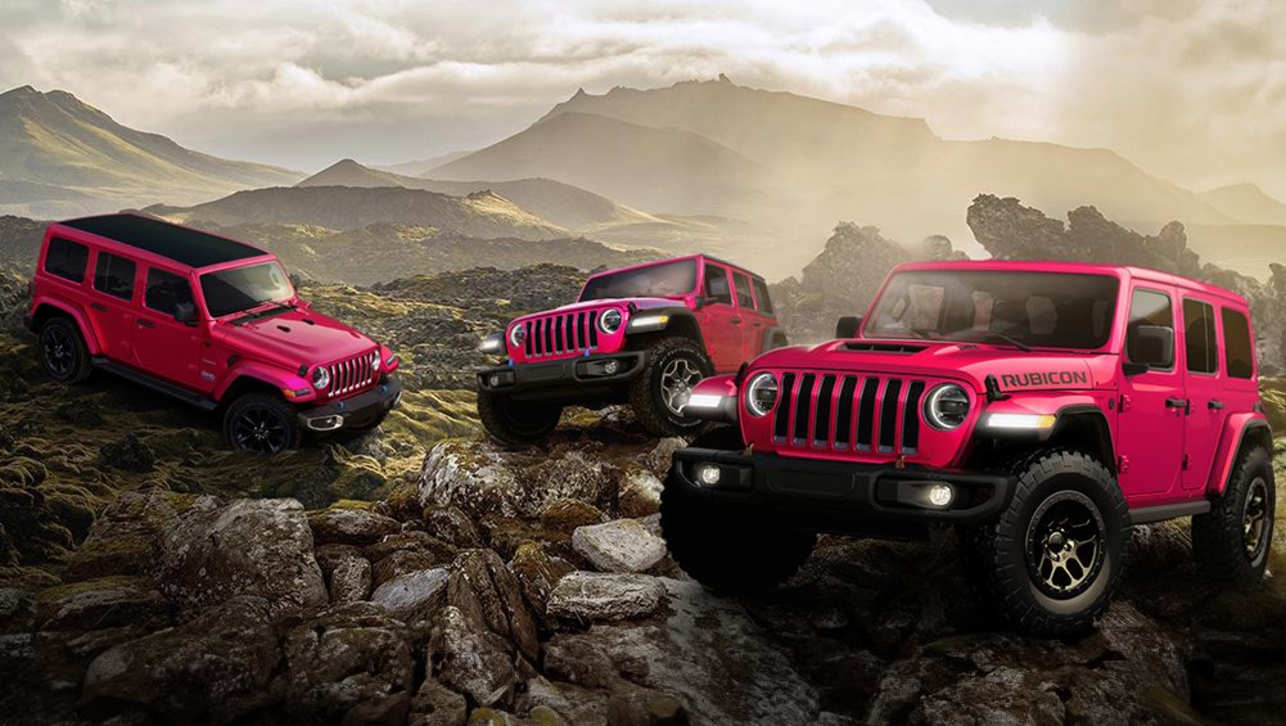 The Jeep Wrangler back in Tuscadero pink