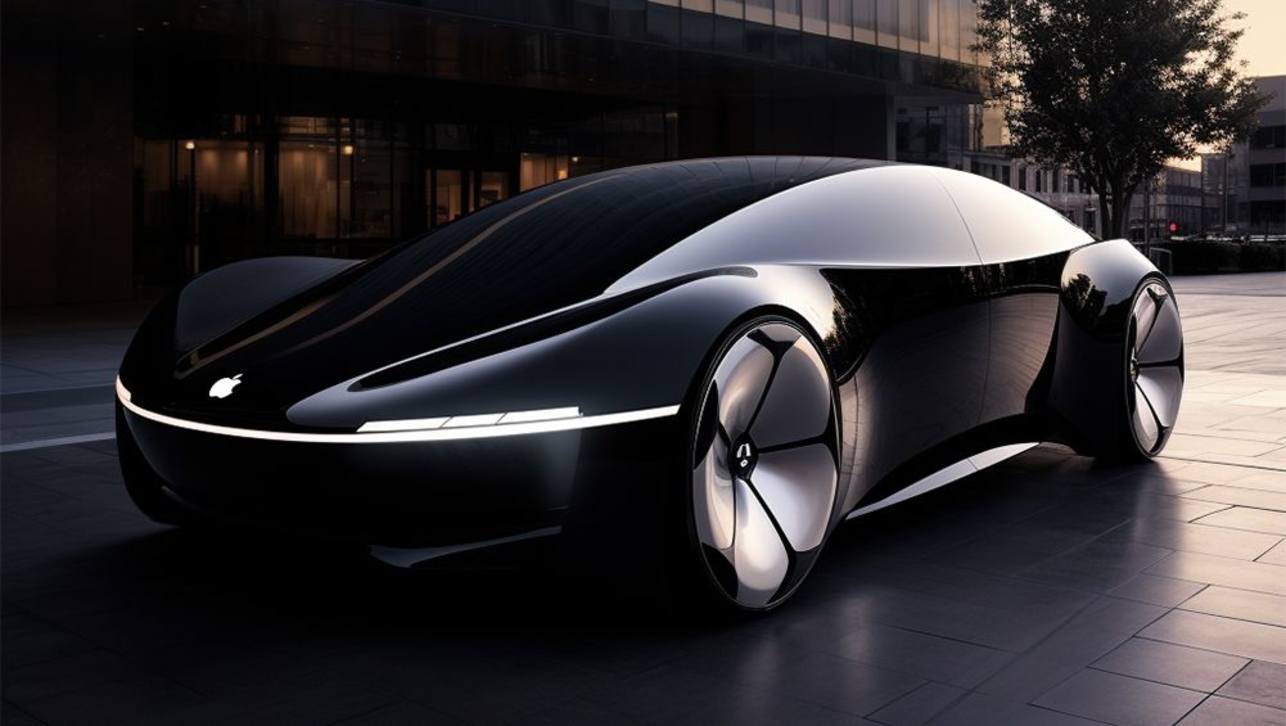Apple&#039;s car plans are reportedly delayed again - so what do we actually know about the tech giant&#039;s first EV? (AI generated)