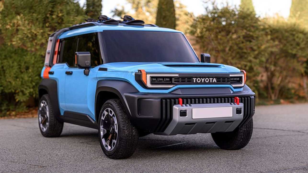 The high-riding, squared-off SUV’s outline draws a striking resemblance to 2021’s Compact Cruiser EV Concept