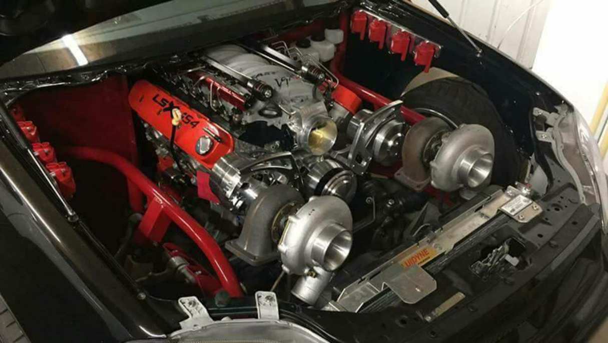 Just a twin-turbo, 7.4-litre V8 in a Honda Civic... (image credit: LS the world)