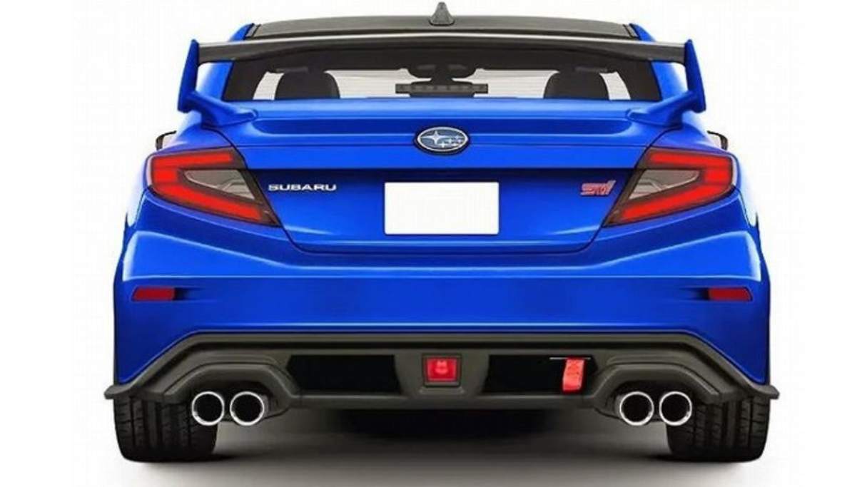 New Subaru WRX STI render, rear. (image credit: @spdesignsest)