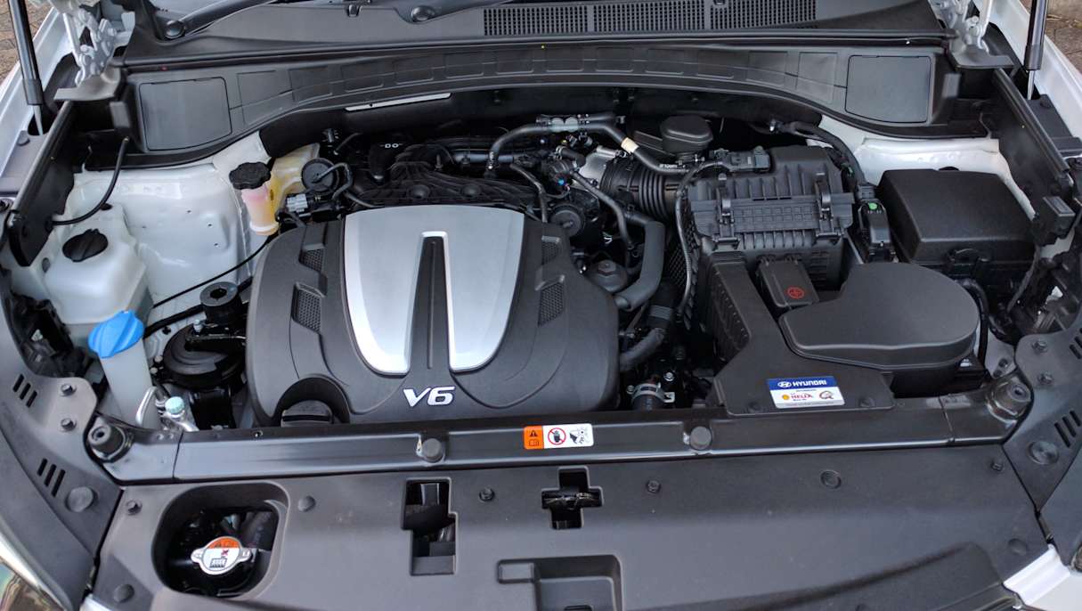 V6 power plant makes this most powerful Santa Fe available.