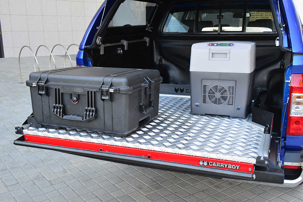 LED tub lights and 12-volt power sockets can be added to the ute tray.