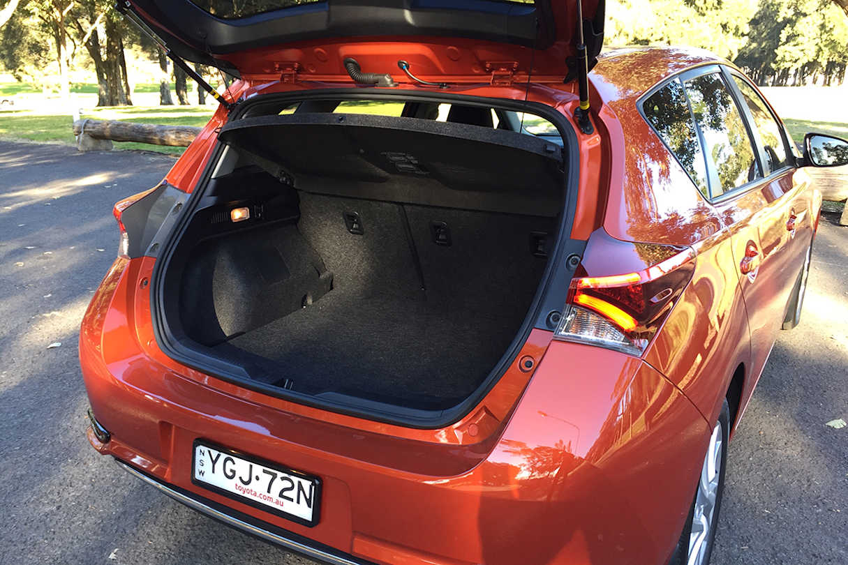 The boot is smallish at 310 litres, but it will fit the CarsGuide pram, just. (image credit: Richard Berry)