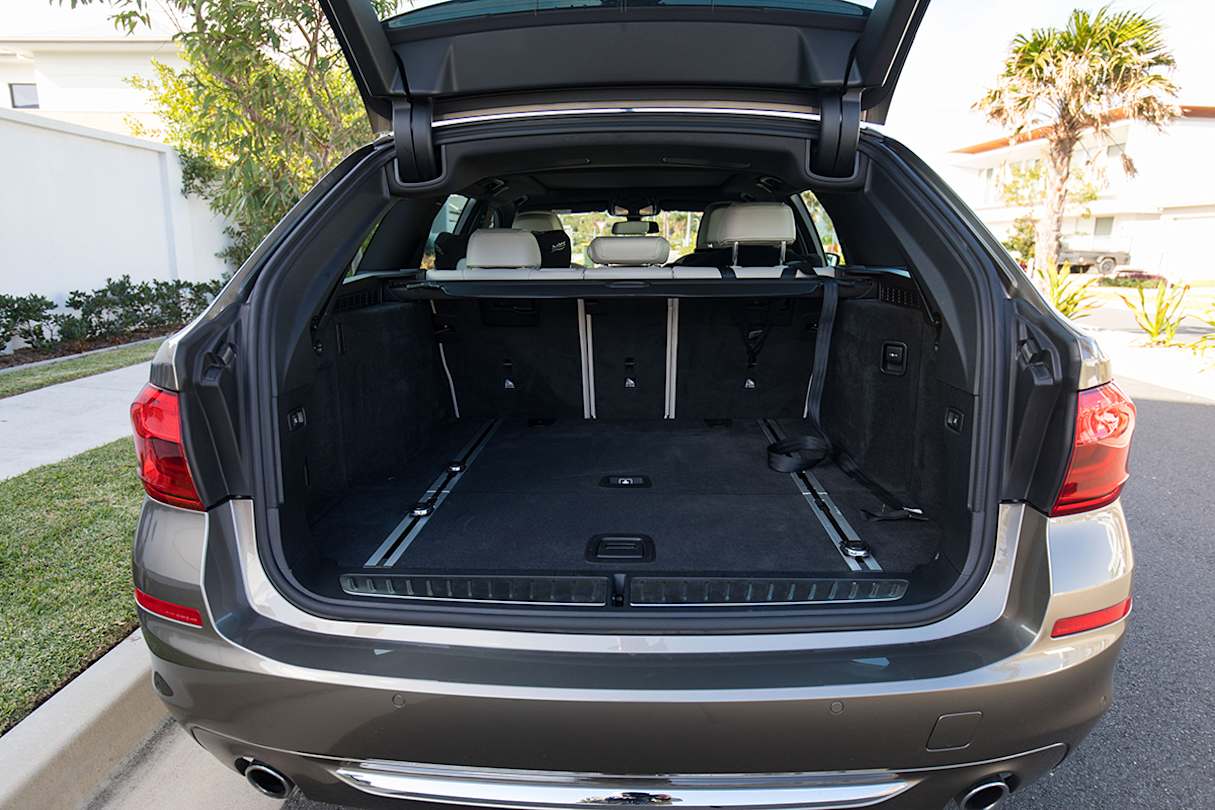 The 530i Touring's boot is 570 litres, that's 40 litres bigger than the sedan version. (image credit: Dean McCartney)