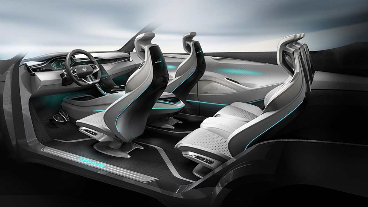 The Tarantula concept was shown in an EV-guise, with a claimed driving range of 600 kilometres between charges.
