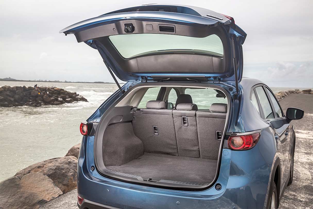 The CX-5’s boot has stayed the same size at 442 litres. (Maxx model shown)