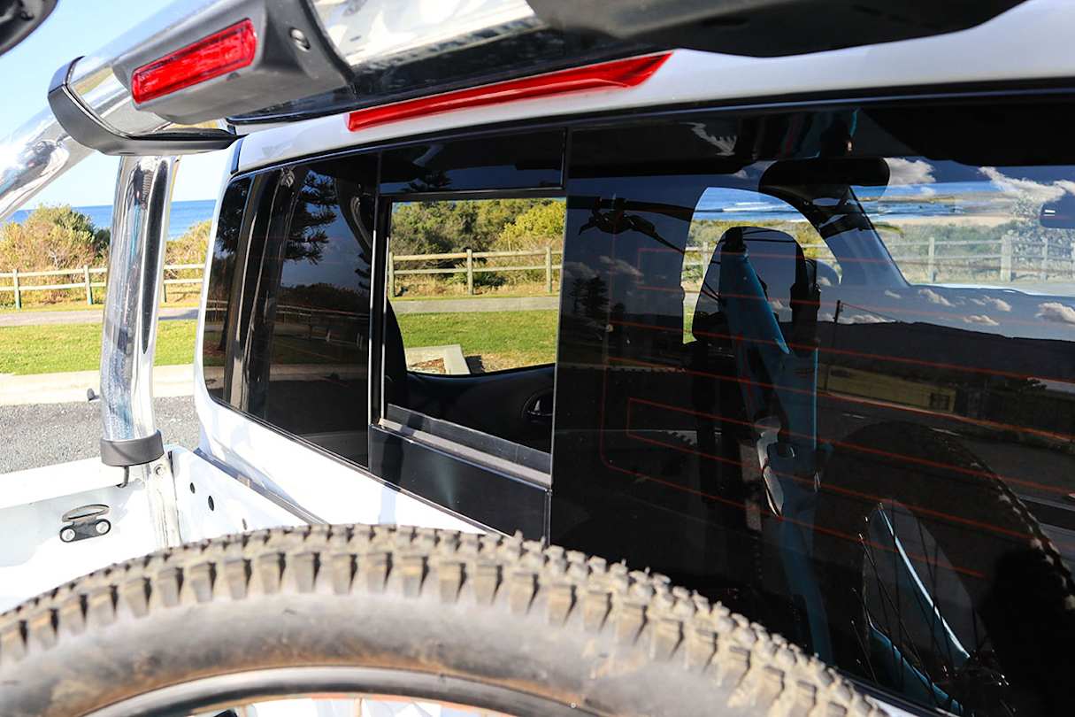 The rear window provides easy access to the tray from inside the cabin. (image credit: Tim Robson)