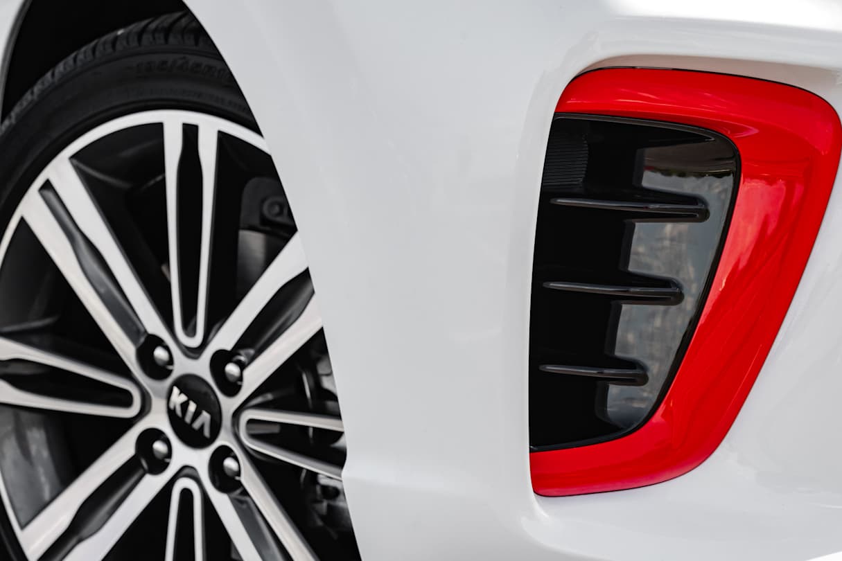 The Picanto GT has a tough, wide stance on 18-inch alloy wheels.