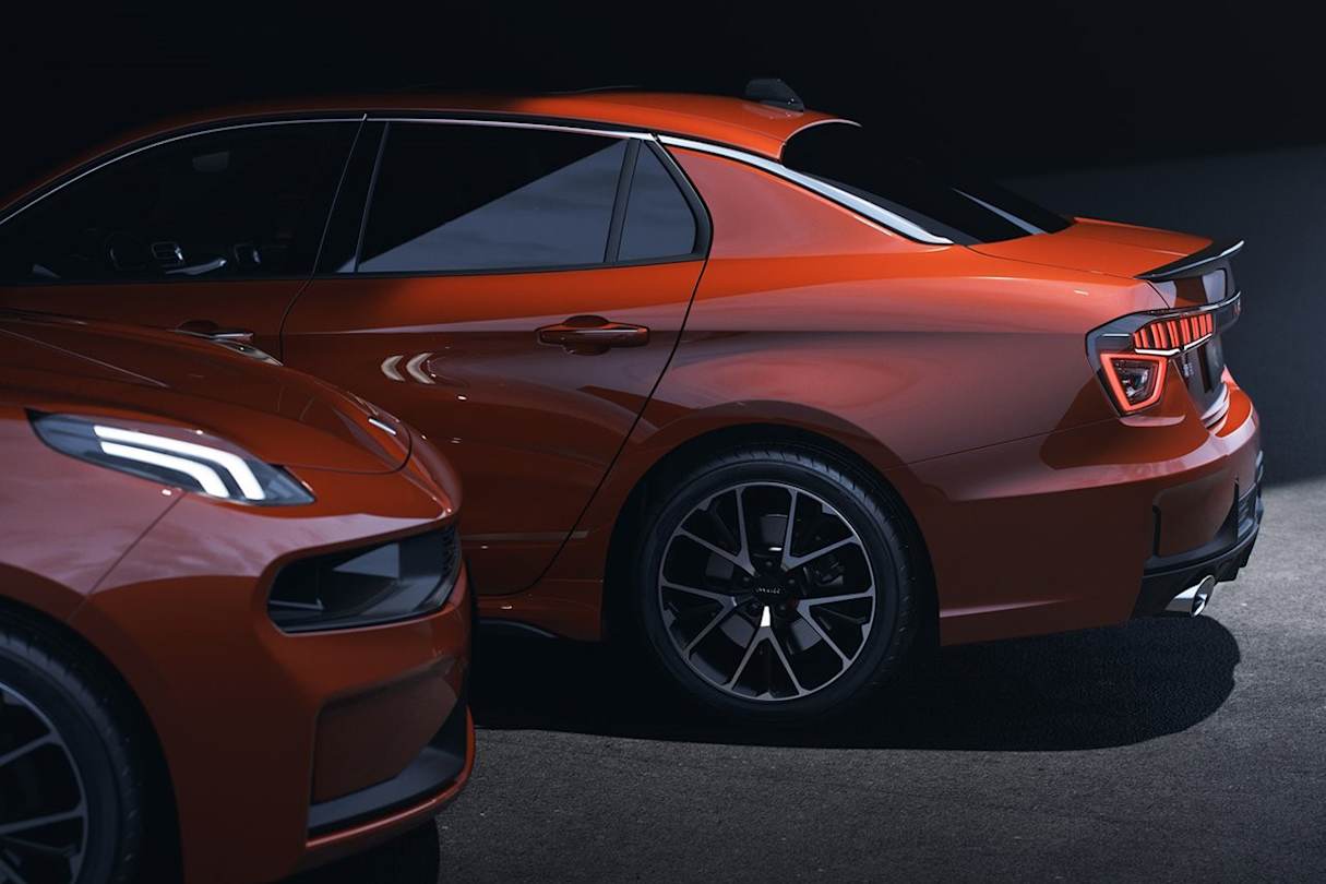 Volvo’s sister brand showed its 03 model.
