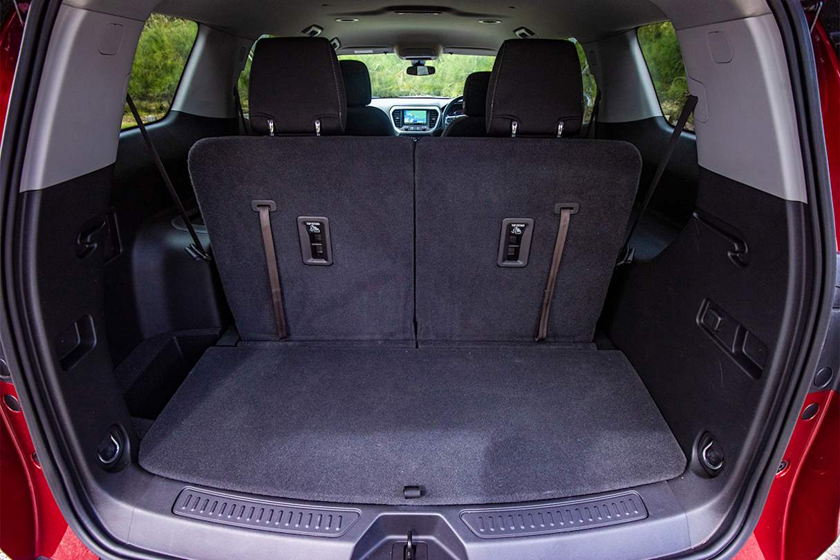 With the third row in place, boot space is rated at 292 litres.