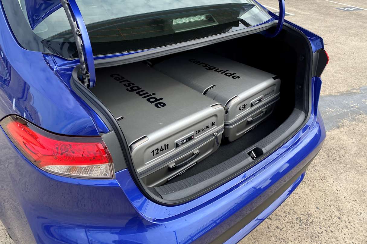 The sedan’s boot volume is 470 litres.