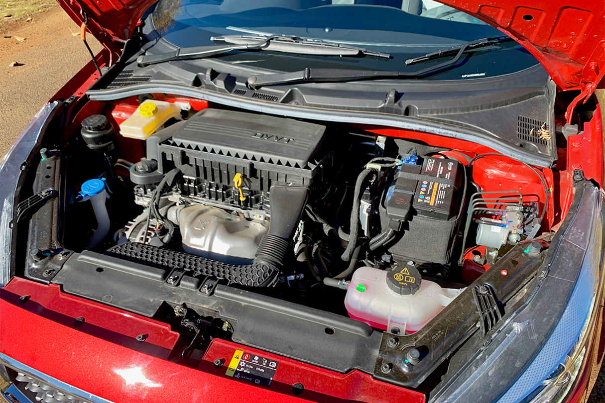 The 1.5-litre four-cylinder engine produces 82kW/150Nm.