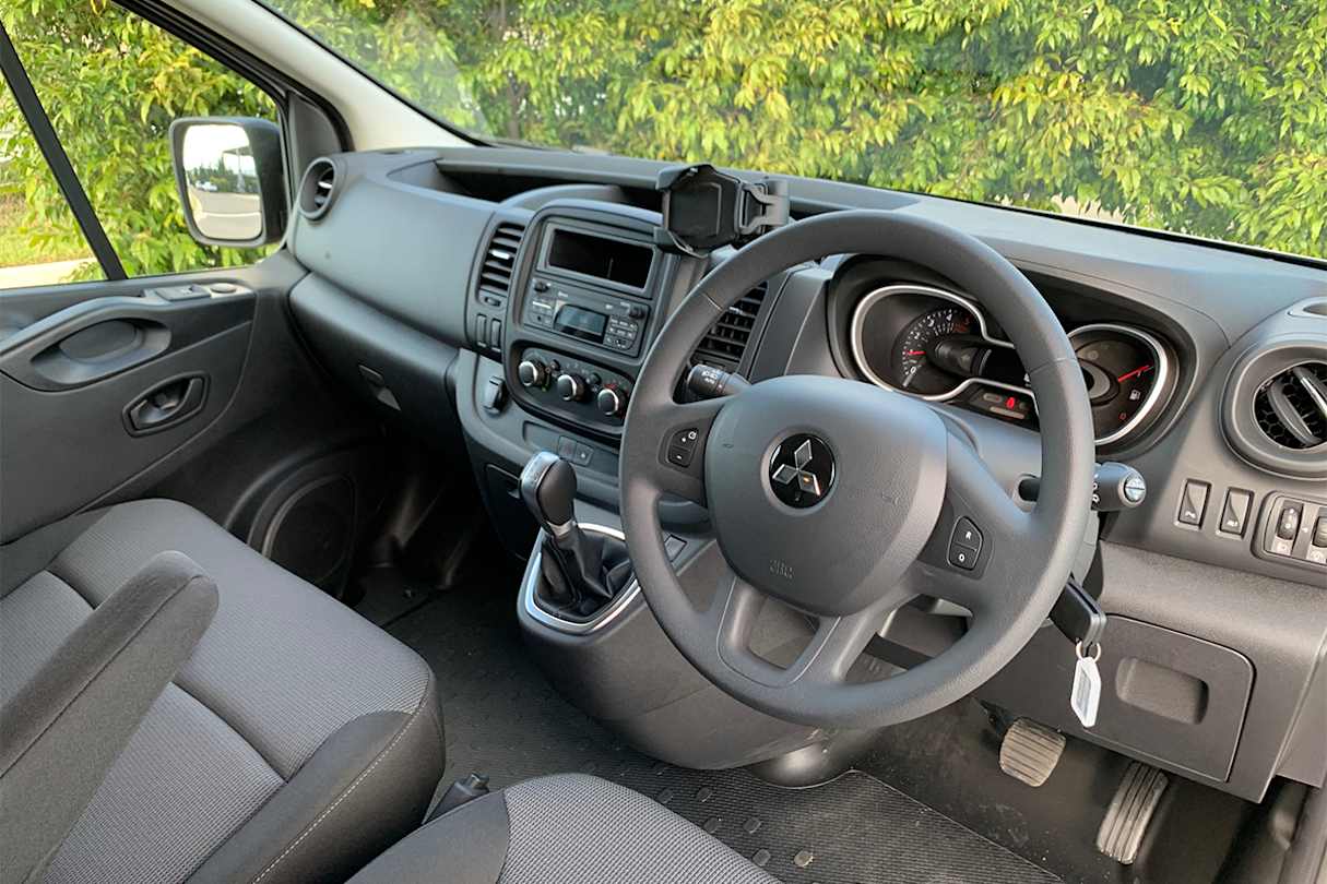 Inisde, the Express is set up for hard work. (LWB model shown)