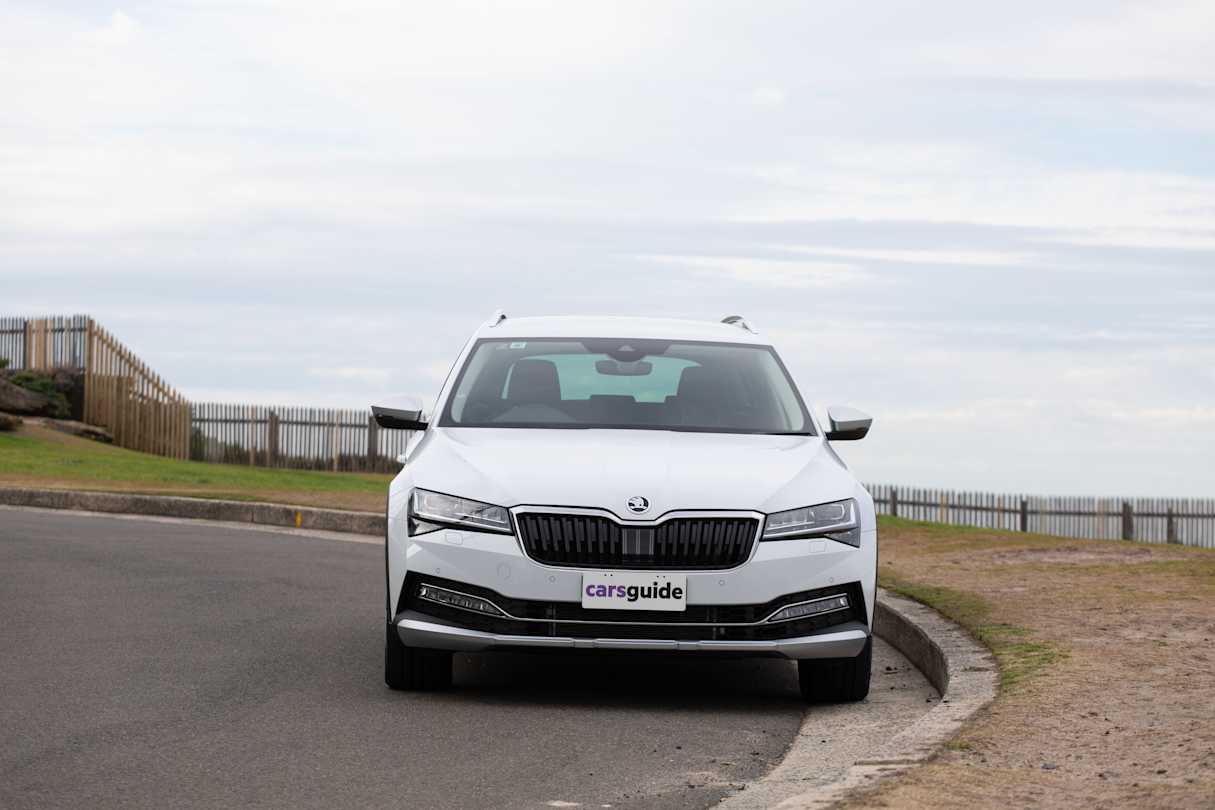 The Scout sits higher than other Skoda Superb wagons.
