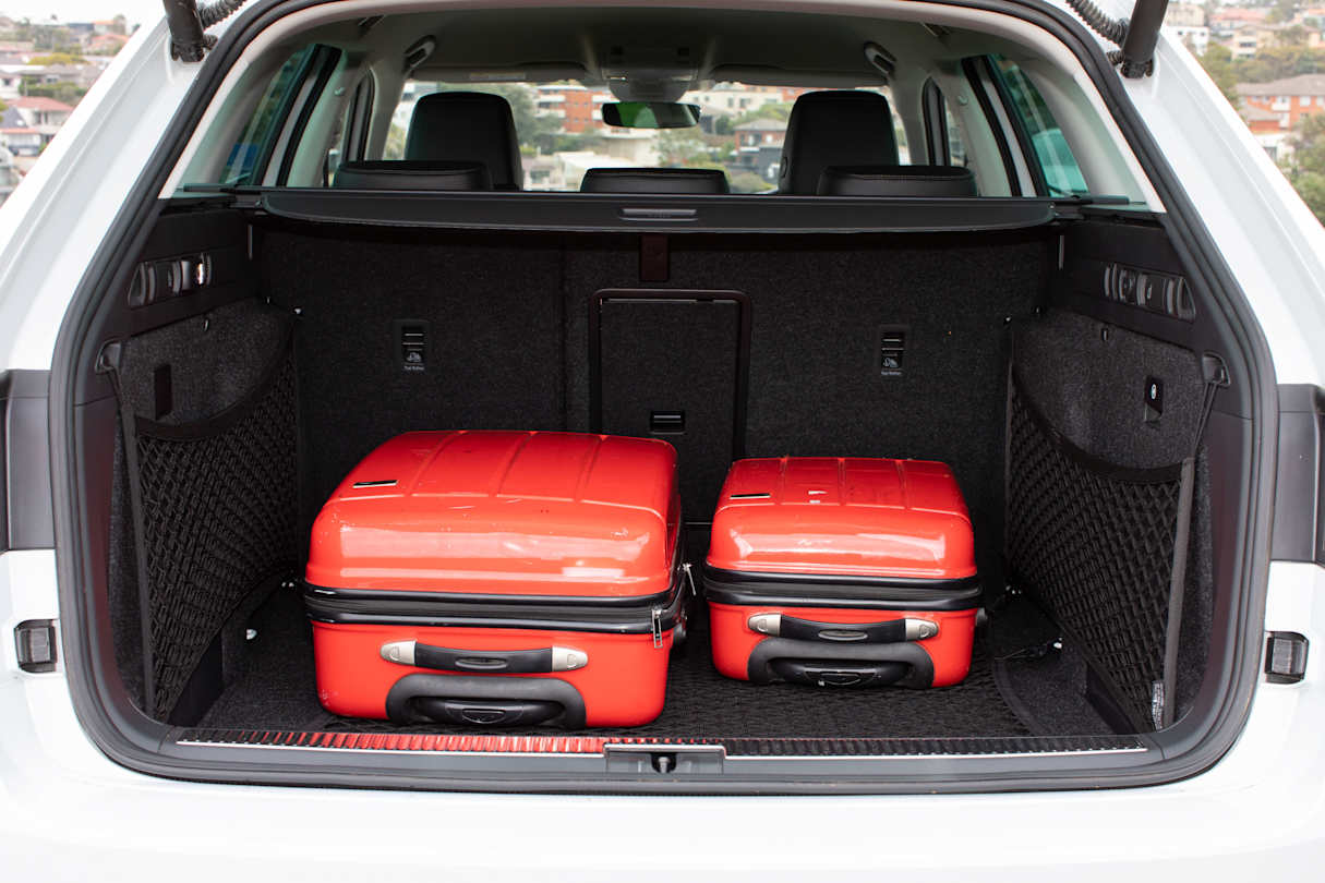 The boot easily fit the pram and will take suitcases, sporting equipment, school bags and groceries.